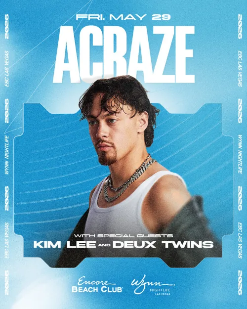 Acraze with Special Guests Kim Lee & Deux Twins event flyer