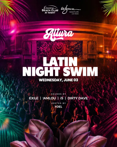 Altura Presents Latin Night Swim event flyer