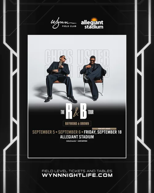 The R & B Tour, Chris Brown & Usher event flyer
