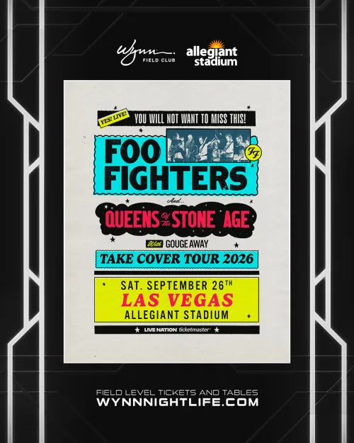 Foo Fighters with Queens of the Stone age event flyer