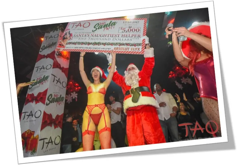 TAO Night Club Las Vegas Annual Bad Santa Party!