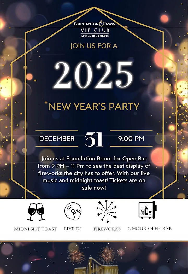 New Years Eve Party in Vegas at Foundation Room